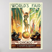 Een eeuw van vooruitgang - 1933 in Chicago World's Poster (Voorkant)