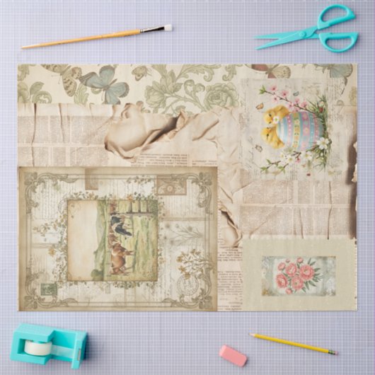 Een Efemeer Pasen Serie Ontwerp #13 Tissuepapier (Craft)