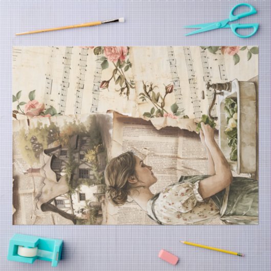 Een Efemeer Pasen Serie Ontwerp #20 Tissuepapier (Craft)