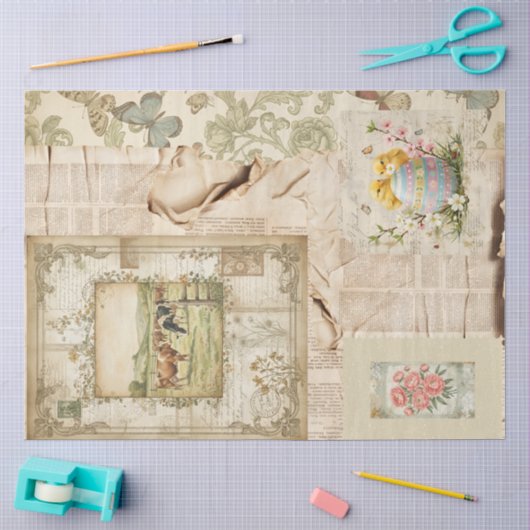 Een Efemeer Pasen Serie Ontwerp #3 Tissuepapier (Craft)
