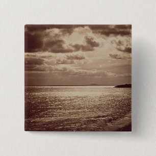 Een effect van de zon, Normandy c.1857 (sepia foto Vierkante Button 5,1 Cm