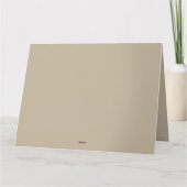 Een effen bruine achtergrond met een gladde, unifo kaart (Achterkant)