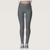 Een effen donkergrijze gestructureerde stof met su leggings (Voorkant)