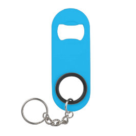 Een effen helderblauwe achtergrond zonder patroon mini flessenopener