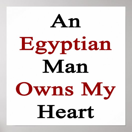 Een Egyptisch Man heeft mijn hart Poster (Voorkant)
