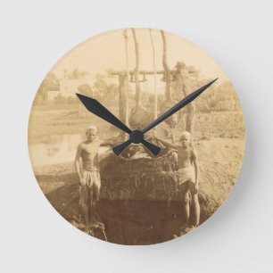 Een Egyptische irrigatiemachine op de banken van d Ronde Klok