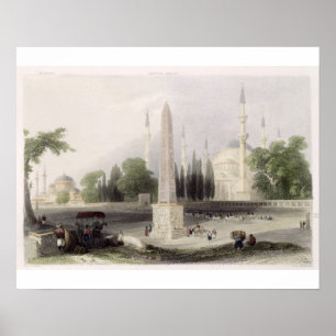 Een Egyptische obelisk in de Atmeidan of Hippodrom Poster