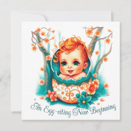 Een Ei-tcitende Nieuwe Start Feestdagenkaart