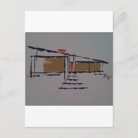 Een Eichler thuis op een T #1 Briefkaart (Voorkant)