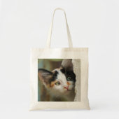 Een eigenaardig katje met printogen tote bag (Voorkant)