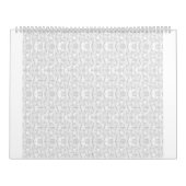 Een eigentijds behangontwerp met een gebied kalender (Hoes)