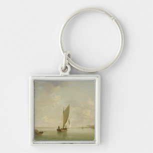 Een eikel onder zee in een lichte bries in een riv sleutelhanger