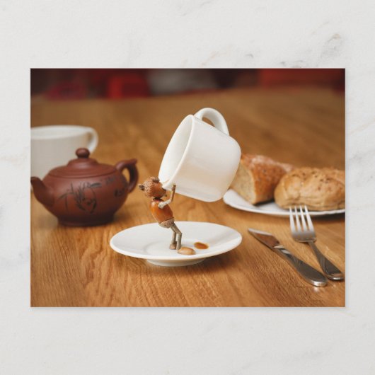 Een eikelelf drink mijn koffie! briefkaart (Voorkant)