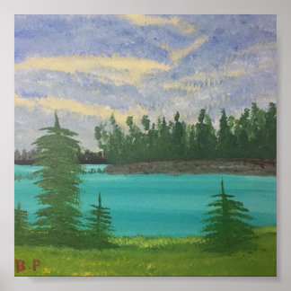 Een eiland in een eilandmeer poster