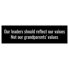 een einde maken aan de gerontocratie in de verenig bumpersticker