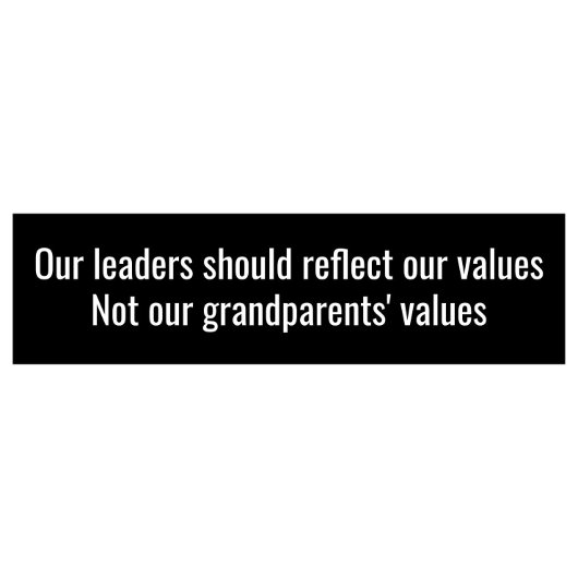 een einde maken aan de gerontocratie in de verenig bumpersticker