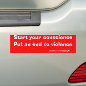 Een einde maken aan geweld bumpersticker (Op auto)