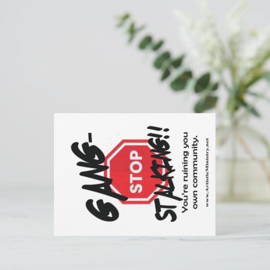 een einde maken aan het briefkaart van een bendeli (Staand voorkant)