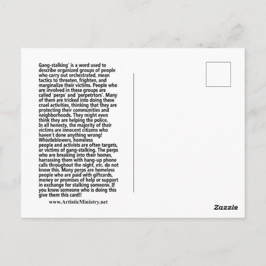 een einde maken aan het briefkaart van een bendeli (Achterkant)