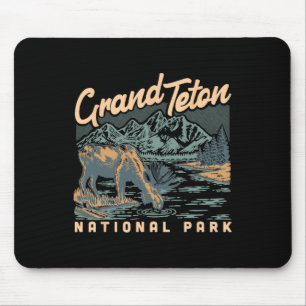 Een eland in Grand Teton National Park Vintage Wan Muismat