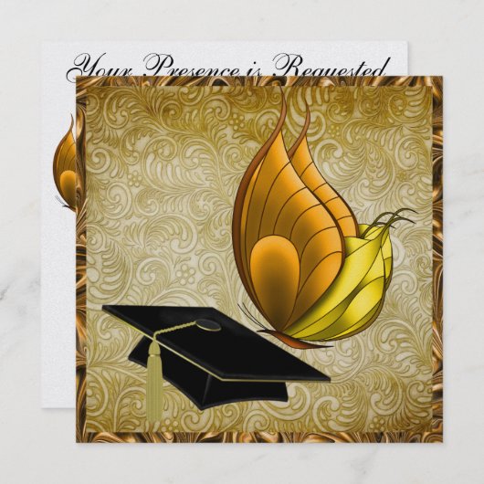 Een elegant Afstuderen evenement - SRF Kaart (Voorkant / Achterkant)