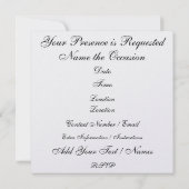 Een elegant Afstuderen evenement - SRF Kaart (Achterkant)