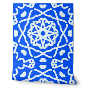 Een elegant blauw "Ratti_Creative_Arts" behang