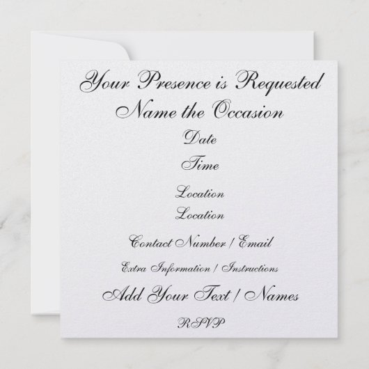 Een elegant evenement - SRF Kaart (Achterkant)