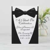 Een elegant formeel black-tie-evenement kaart (Staand voorkant)