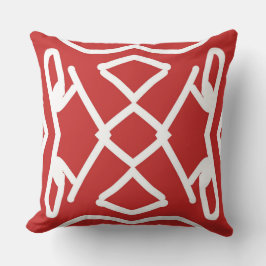 Een elegant geometrisch patroon van de stoffendruk kussen