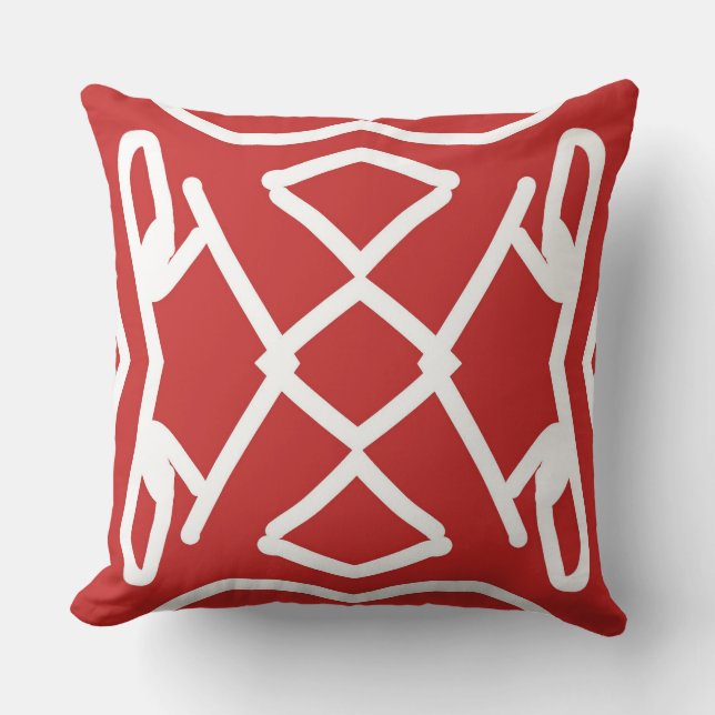 Een elegant geometrisch patroon van de stoffendruk kussen (Voorkant)