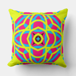 Een elegant geometrisch patroon van de stoffendruk kussen