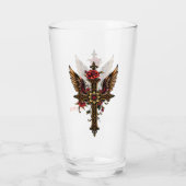 Een elegant kruis glas (Achterkant)