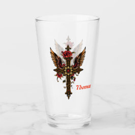 Een elegant kruis glas