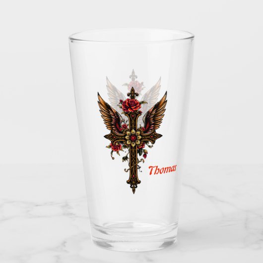 Een elegant kruis glas (Voorkant)