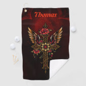 Een elegant kruis golfhanddoek (Insitu)