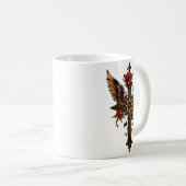 Een elegant kruis koffiemok (Voorkant rechts)