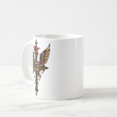 Een elegant kruis koffiemok (Voorkant links)