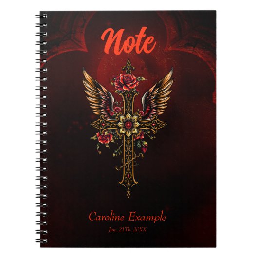 Een elegant kruis notitieboek (Voorkant)