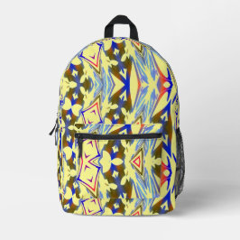 Een elegant, meerkleurig klassiek ontwerp afgedruk bedrukte rugzak