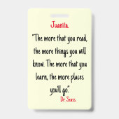 Een elegant Mode Bord gepersonaliseerd Bladwijzer Badge (Achterkant)