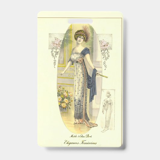 Een elegant Mode Bord gepersonaliseerd Bladwijzer Badge (Voorzijde)