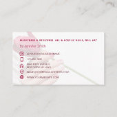 Een elegant Nail Salon visitekaartje (Achterkant)