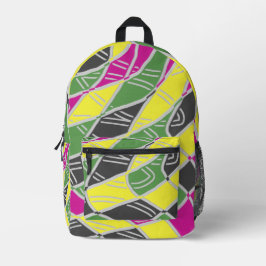 Een elegant ontwerp met meerdere kleuren in klassi bedrukte rugzak