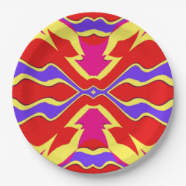 Een elegant ontwerp met meerdere kleuren klassiek  papieren bordje