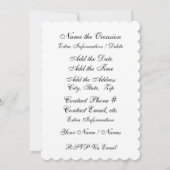 Een elegant roze lint / andere gelegenheid kaart (Achterkant)