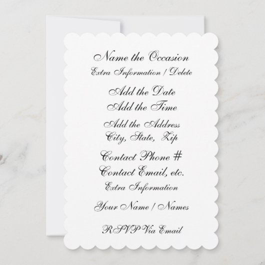 Een elegant roze lint / andere gelegenheid kaart (Achterkant)