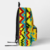 Een elegant veelkleurig zigzagpatroon ontwerp bedrukte rugzak (Links)