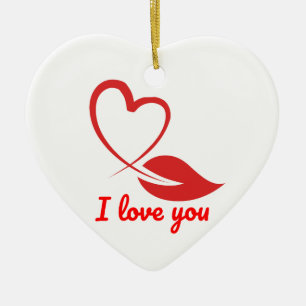 Een elegant wit hart symboliseert liefde en toewij keramisch ornament