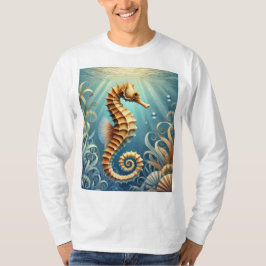 Een elegant zeepaardje dat onder water zwemt t-shirt